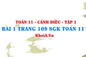 Bài 1 trang 109 SGK Toán 11 tập 1 Cánh Diều